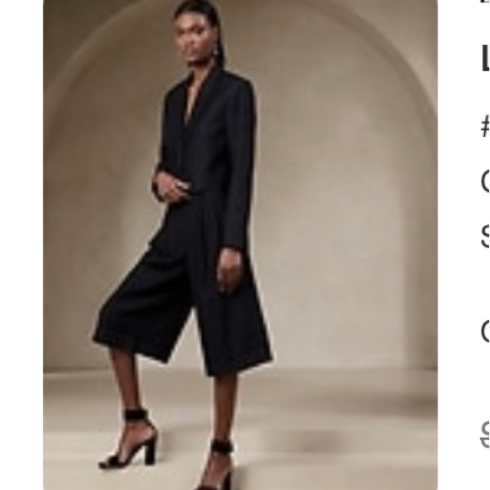 Banana Republic wool-linen Loretta culottes